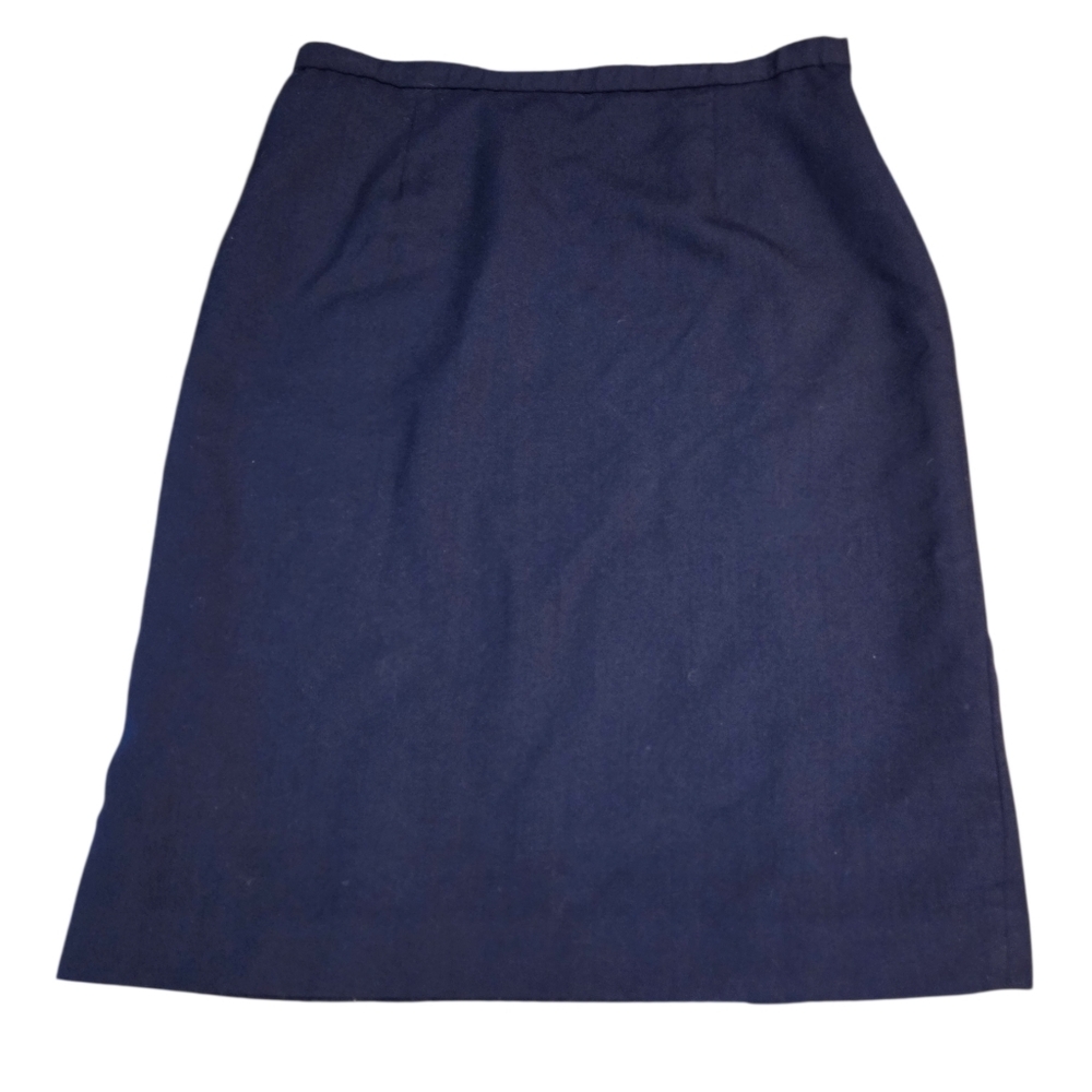 Pendleton - Vintage 100% Virgin Wool Navy Pencil Skirt - See Description!